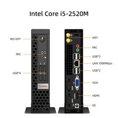 미니 PC 컴퓨터 TexHoo 게이밍 인텔 코어 i5 13500H AMD R7 5800H 프로세서 ITX 윈도우 11 프로 10 시스템 유닛 DDR4 NVMe WiFi, 없음, 없음, 5) Intel Core i5-2520M - 8G RA