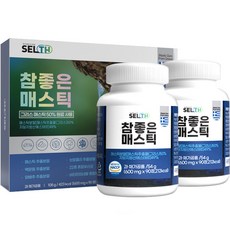 매스틱 정 부모님 선물 추천 식약처 인증 그리스 키오스 매스틱검 분말 가루 메스틱 600mg 90정 2병 세트, 2개