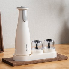 휘양찬란 모던 전동 소금후추 그라인더 + 라벨증정 화이트(라벨증정) 1개 50ml 상품 이미지
