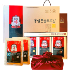 정관장 6년근 홍삼 홍삼톤 골드 로얄 30포(홍삼근100%) 1200ml+쇼핑백 골프 여행 부모님 명절선물세트(보자기 포함), 1개, 1개