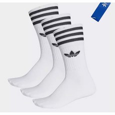 아디다스 오리지널 솔리드 크루 양말 S21489 화이트, S21489_화이트