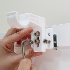 못없이 커튼봉 달기 무타공 커튼봉 전용 암막 설치 노피스 브라켓 (화이트 블랙)