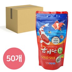 금비단 골드실크 금붕어&잉어 관상어사료 대용량 박스, 120g, 50개