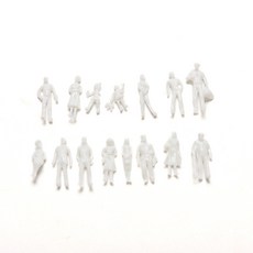100 개/대 DIY 장난감 흰색 모델 사람들 그림 1:100 스케일 기차 여객 Unpainted|scale 1:100|model building kitsbuilding kit, 1개, 단일, 단일
