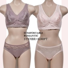 (창민)(BR970+PT8240)편안한 착용감 A컵 B컵 공용 레이온 스포츠 브라팬티세트