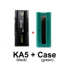 DAC 헤드폰앰프 휴대용 블루투스 FiiO JadeAudio KA5 고해상도 오디오 USB AMP 듀얼 CS43198 C타입-3.5mm 4.4mm 케이블 PCM768 DSD25, 3.KA5-black case-green - zencan3