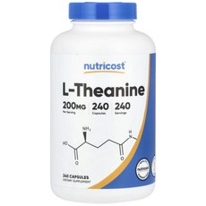 뉴트리코스트 L 테아닌 Theanine 200mg 240캡슐, 240정, 1개