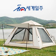 세계일주 팝업 원터치 텐트 3-4인용 5-8인용