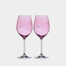 디아망떼 크리스탈 와인잔 핑크실루엣 레드, 470ml, 2개