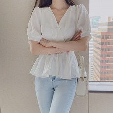 브이넥블라우스