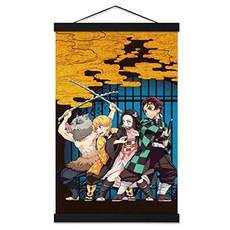 Devil Slayer Kimetsu No Yaiba Poster Japanese Animation Wall Scroll 30x45 (Demon Slayer 1 30x45cm), Demon Slayer 1, 30x45cm