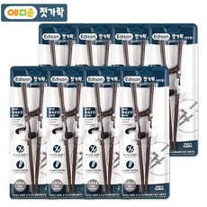 에디슨 성인용 젓가락 오른손 브라운 프리미엄 <정품판매처 소다>, 4세트