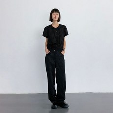 지비에이치어패럴 JACQUARD STRAIGHT PANTS_BLACK