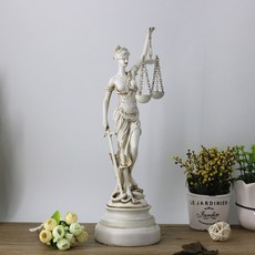 고대 그리스 정의의 여신상 인테리어장식품 소품, 빈티지흰색소형