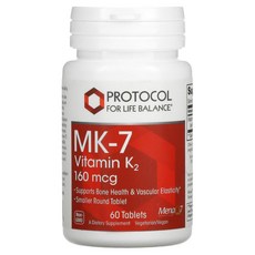 Protocol for Life Balance MK-7 비타민 K2 160mcg 60정, 3개