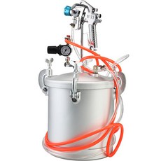 페인트 압력탱크 압송기 도장 뿜칠 페인팅 분사기 10L, 10리터 6홀 3.5구경 5미터 튜브, 1개