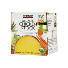 Kirkland Signature 커클랜드 시그니춰 오가닉 액상 치킨 스톡 Organic Chicken Stock 32oz(946ml) 6개, 1개