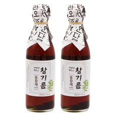 [이장네] 저온압착 참 고소한 IOO%통참기름, 2개, 350ml