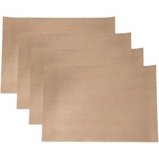 열 프레스용 PTFE 테프론 시트 4팩 16인치 x 12인치 논스틱 내열 공예 매트 베이킹/그릴 매트용 열 전달 테프론 종이 시트 커피, 16" x 12"/ Coffee