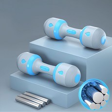 감성순간 아령 무게조절 1kg 1.5kg 2kg 2P, 2개, 5kg, 블루 2개, 5kg, 블루