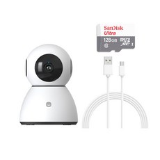 헤이홈 스마트 홈카메라프로 + SD카드 + 케이블연장 3m, KW-MC057-CPNG-01