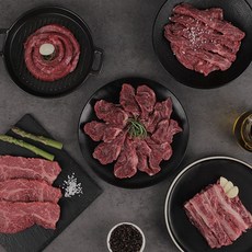 [우직한우]1++등급 한우 구이용 특수모듬구이 한판 700g, 1개