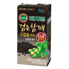 베지밀 검은참깨 고칼슘 두유, 190ml, 48개