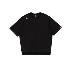 [데상트] 올라운더 삼중지 반팔 맨투맨 SO223UHT41BLK