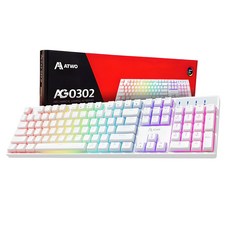 A2 LED 遊戲機械式鍵盤 USB 紅色線性, 白色, AG0302, 紅軸