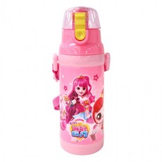 르번 새콤달콤 캐치 티니핑 안심락 원터치 물병, 분홍, 470ml, 1개