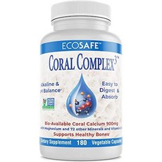 산호 복합체 3 - 비타민 D3 1200 IU 마그네슘 168 mg이 포함된 산호 칼슘 900mg - 180개, 180 Count (Pack of 1), 1개, 180정