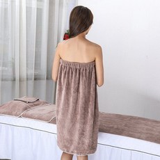 여성용 끈없는 샤워가운 튜브탑 흘러내림방지 위생가운 미용실 스파용 타올 타월, Free, 1개