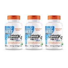 Doctor's Best MK 7 Natural Vitamin K2, 3개, 60정