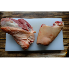[소백] 한돈 냉장 쫄데기 쫄다리 돈학 돼지 족발 장족 슈바인학센 2개 한 세트 2.4kg 내외, 절단 쫄데기