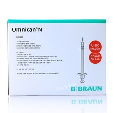 비브라운 인슐린 멸균 주사기 30G 8mm 0.5ml 1박스 100입, 1개