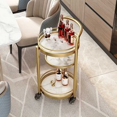 카트 트롤리 디저트 스낵 케이크 와인 레스토랑 음식, 길이60폭 35높이83cm 블랙 +월넛 컬러, 1개