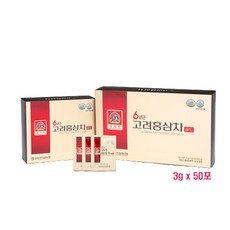 홍삼차 골드 6년근 고려 홍삼 진액 과립 분말 가루 금산 인삼 사포닌 진세노사이드 건강차 50포 부모님 어르신 선물세트, 1세트, 150g