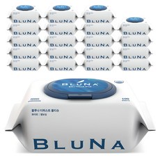 블루나 더퍼스트 물티슈 화이트, 20세트, 100개입, 55g 20팩, 100매, 55g