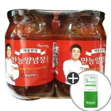 더본 백종원 만능 양념장 500g x 2개 + 일회용 손소독제 증정 백쿡 소스 비빔장 비빔 국수 냉면 다데기, 1개