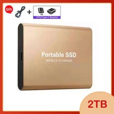 SSD외장하드 휴대용 1TB 2TB 4TB 5TB 256TB 750GB 500GB 320GB 250GB 160GB 드라이브 노트북 데스크탑 스마트폰 USB3.1, Gold, 골드