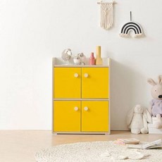 (주원마켓)가구샘 모듈 2단 4도어 수납책장 600 H5393, 그린