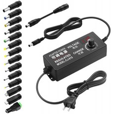 SHNITPWR 60W 범용 전원 공급 장치 DC 3V 4V 4.5V 6V 7V 7.5V 8V 9V 10V 11V 12V 조정 가변 전원 어댑터, 단일상품