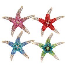 ZLD 4pcs 우아한 모조 다이아몬드 브로치 옷 깃 핀 파티 보석 코사지 보석