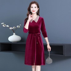 브이넥 긴팔 중년 엄마 가을옷 여성 배가리고 슬림해보이는 플랫카라 귀부인 트렌드