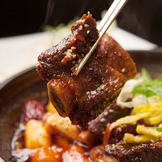 캠핑메뉴 술안주 혼술 집들이음식 양념 찜갈비 즉석간편요리, 매운 소갈비찜 1kg x 2팩