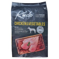  쿠도 콜드프레스 LID 12kg 자연 방목 치킨과 야채 강아지 사료 