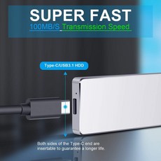 외장하드 External Hard Drive 1TB 2TB Ultra Slim Portable Hard Drive External USB 3.1 Type-C HDD Storage Compatible for -B08ZLXLNYR, one size, 2TB-Golden