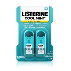 리스테린 포켓미스트 쿨 민트 구취 제거를 위한 오럴 케어 미스트 0.26fl oz2팩 139427, 2개