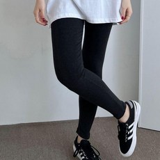여성 방한 기본 스타일 무지 디자인 편안한 피치 레깅 omn*308XL