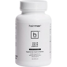 HairMax 모발 보충제 비오틴 보충제 2500mcg 비오틴 60캡슐, 1개, 60정, 1개